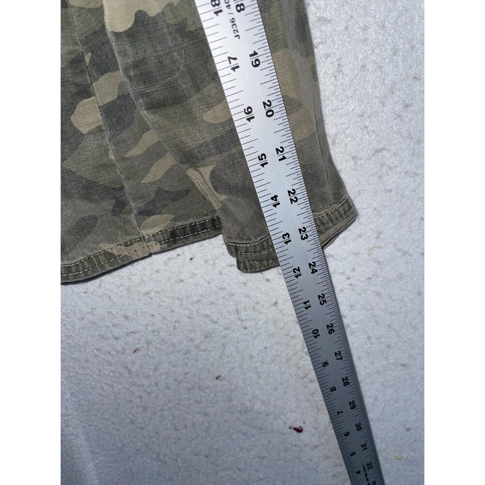 Lucky Brand Camo Military Army Combat Olive Green Camo Shirt Jacket Women's sz S - Picture 4 of 6